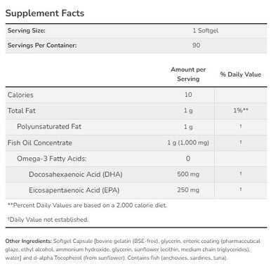 Now Foods DHA-500 (Double Strength) 180sg