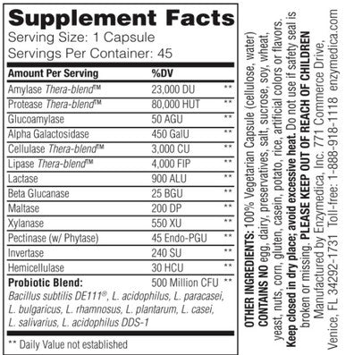 EnzyMedica Digest Gold + Probtiotics 180c