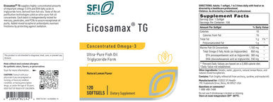 SFI Health Eicosamax TG 120sg natural lemon flavor