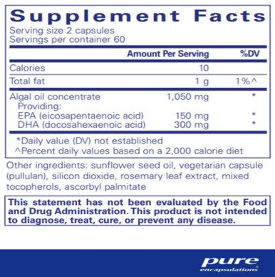 Pure Encapsulations EPA/DHA Vegetarian 120c