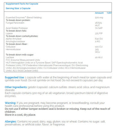 Source Naturals Essential Enzymes 120c