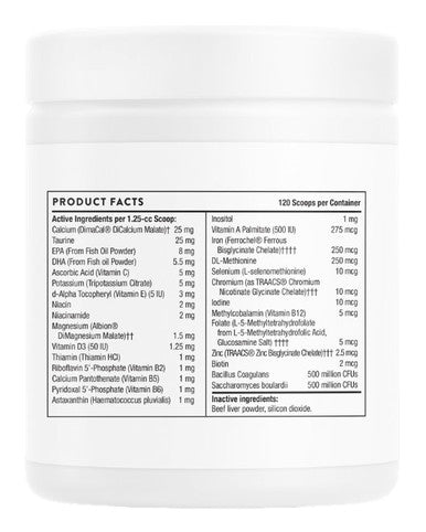 Thorne Vet Feline Basic Nutrients 2.88 oz