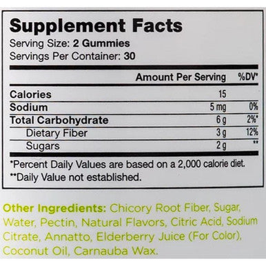 Advanced Nutrition by Zahler Fiber 60 gummies