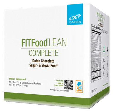 Xymogen FIT Food Lean Complete Dutch Chocolate Sugar & Stevia Free 10 Servings