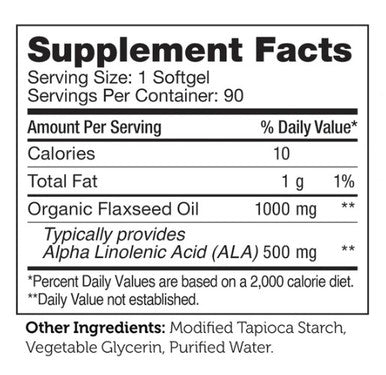 Advanced Nutrition by Zahler Flax Seed Oil 90c