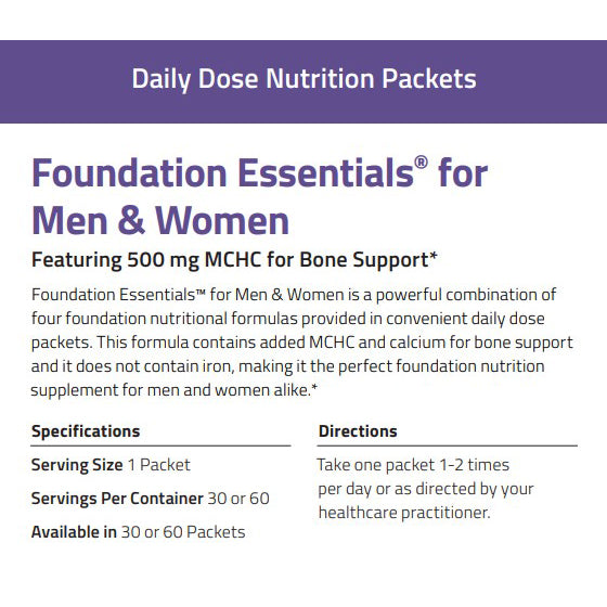 NuMedica Foundation Essentials For Men & Women 30 pks