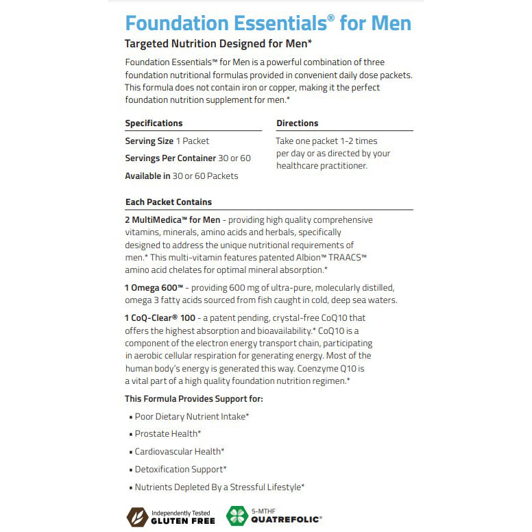 NuMedica Foundation Essentials for Men 30pks