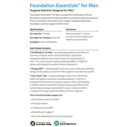 NuMedica Foundation Essentials for Men 30pks