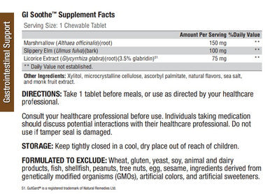 Xymogen GI Soothe 90 chewable tablets