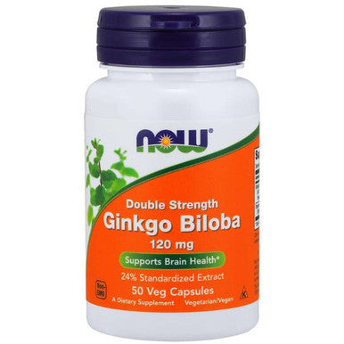 Now Foods Ginkgo Biloba Double Strength 120mg 50vc