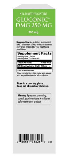 DaVinci Laboratories Gluconic DMG 250mg 60 tablets