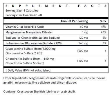 Jarrow Formulas Glucosamine + Chondroitin 240c