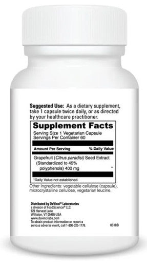 DaVinci Laboratories Grapefruit Seed Extract 400 mg 60c