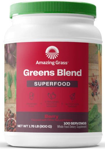 Amazing Grass Greens Blend Superfood Berry Powder 1.76lb (800g) 100 servings