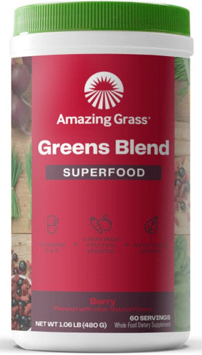 Amazing Grass Greens Blend SuperFood Berry Powder (1.06g) 60 servings