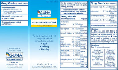 Guna Hemorrhoids 30ml ea