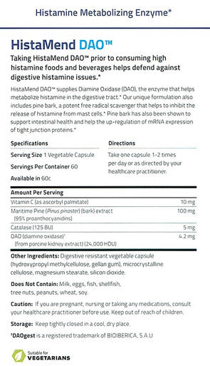 NuMedica HistaMend DAO 60vc