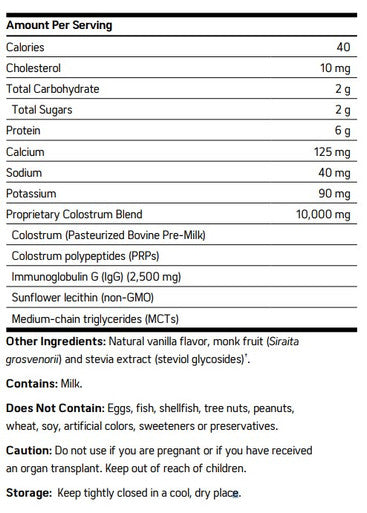 NuMedica ImmunoG PRP **VANILLA 30 servings