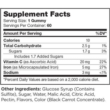 Advanced Nutrition by Zahler Iron 60 Gummies