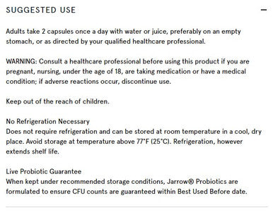 Jarrow Formulas Jarro-Dophilus EPS - 10 Billion CFU 120c