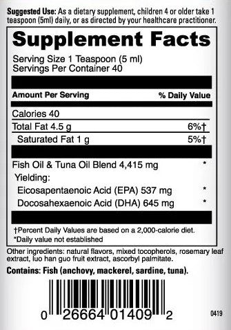 DaVinci Laboratories KiddOmega-3 6.67 oz. 40 servings