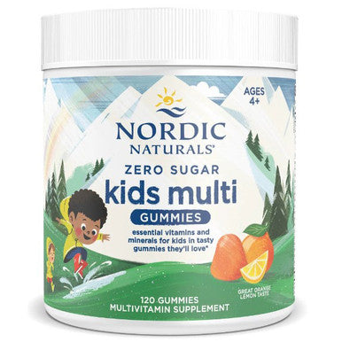 Nordic Naturals Kids Zero Sugar Kids Multi 120 Gummies Orange Lemon Taste