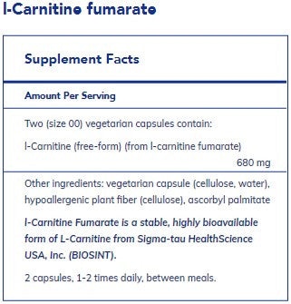 Pure Encapsulations L-Carnitine fumarate 120c