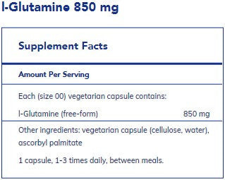 Pure Encapsulations l-Glutamine 850mg 250c