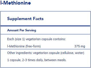 Pure Encapsulations L-Methionine 60c