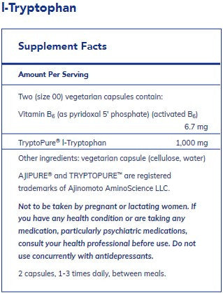 Pure Encapsulations l-Tryptophan 90c