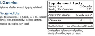 Allergy Research Group L-Glutamine 800mg 250c