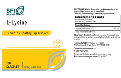 SFI Health L-Lysine 100c