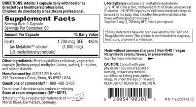 SFI Health L-Methylfolate 60c