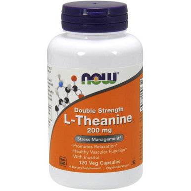 Now Foods L-Theanine 200mg Double Strength 120vc