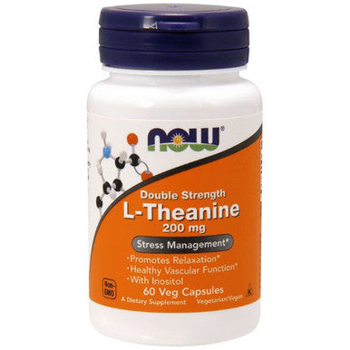 Now Foods L-Theanine 200mg Double Strength 60vc