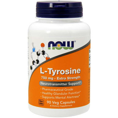 Now Foods L-Tyrosine 750mg Extra Strength 90vc