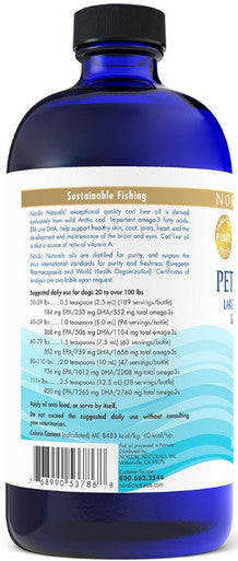 Nordic Naturals Pet Cod Liver Oil 16oz Large to Very Large Breed Dogs