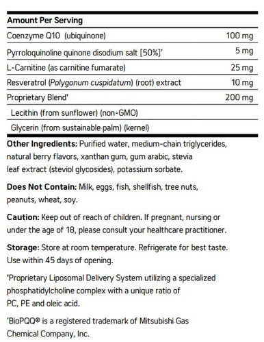 NuMedica Liposomal CoQ10 + PQQ 30 servings