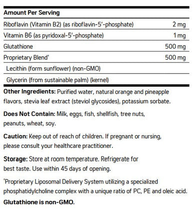 NuMedica Liposomal Glutathione 30 svgs