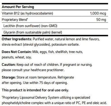 NuMedica Liposomal Hydroxy B12 60 servings