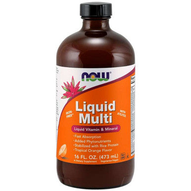 Now Foods Liquid Multi Tropical Orange flavor 16oz.