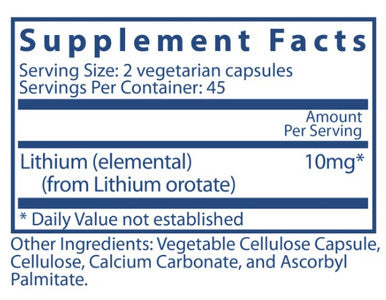 Vital Nutrients Lithium (orotate) 5 mg 90vc