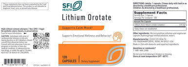 SFI Health Lithium Orotate 120c