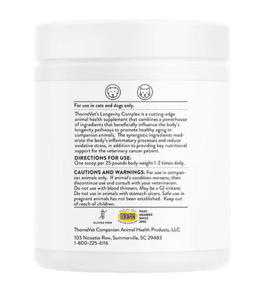 Thorne Vet Longevity Complex Powder 9.52 oz