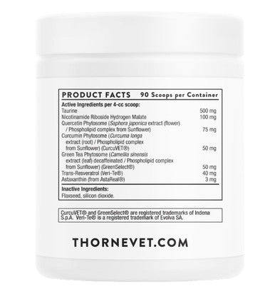 Thorne Vet Longevity Complex Powder 9.52 oz