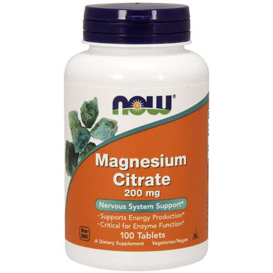 Now Foods Magnesium Citrate 200mg 100t