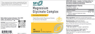 SFI Health Magnesium Glycinate Complex 100c