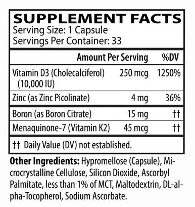 Neurobiologix Maximum Vitamin D3 + K2 60vc