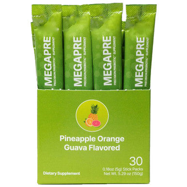 Microbiome Labs MegaPre 30 stick packs Pineapple Orange Guava Flavor