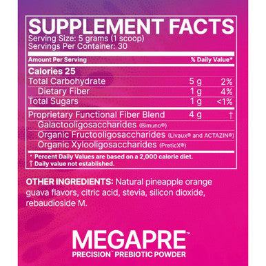 Microbiome Labs MegaPre Powder 5.5 oz Pineapple Orange Guava flavor